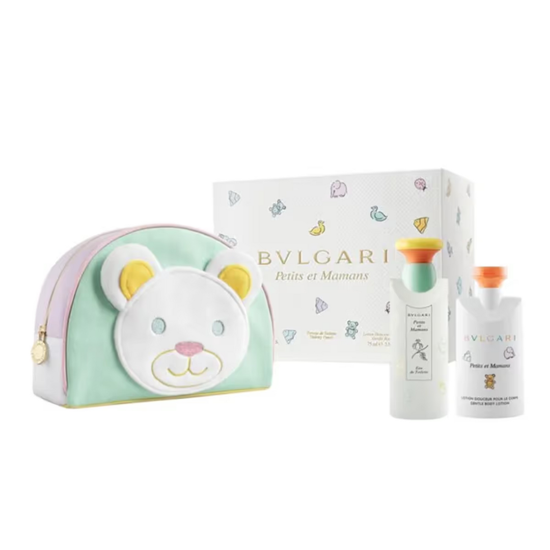 Bvlgari Baby Set 3 Pieces 100 Ml & Body Lotion 75 Ml & Bag