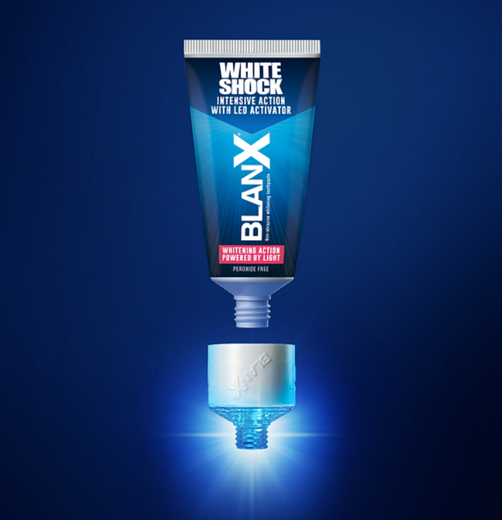 معجون أسنان بلانكس وايت شوك وايت آند بروتكت 50 مل