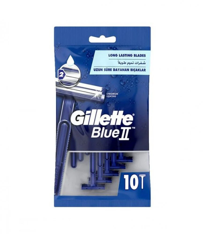Gillette Blue II Disposable Razor Pack Of 10 pcs