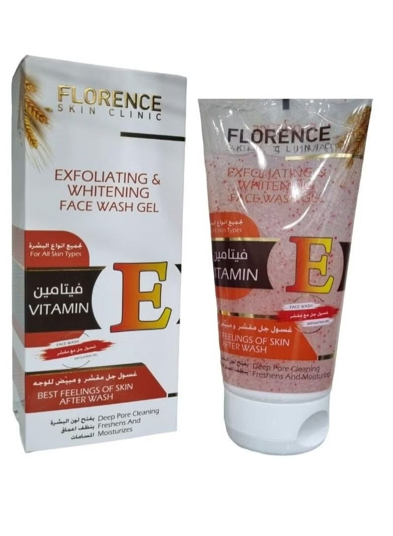 Florence Gel Wash With Exfoliator And White Face Vitamin A 150 Ml