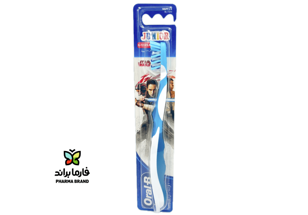 فرشاة أسنان أورال-بي جونيور سوفت إس للأطفال من عمر 6 إلى 12 عامًا