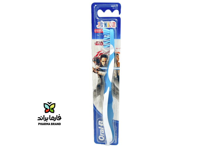 فرشاة أسنان أورال-بي جونيور سوفت إس للأطفال من عمر 6 إلى 12 عامًا