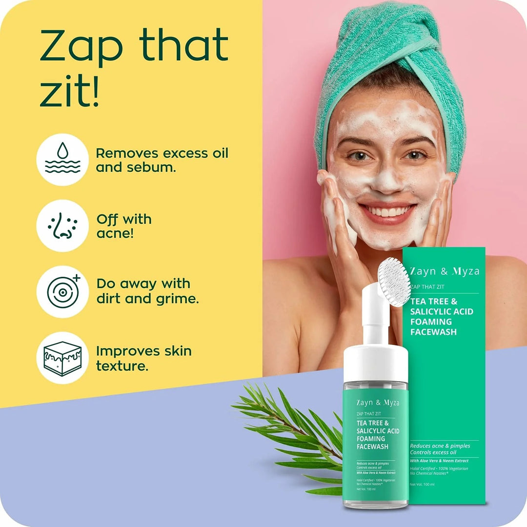 Zm Foaming Face Wash - Tea Tree & Salicylic Acid