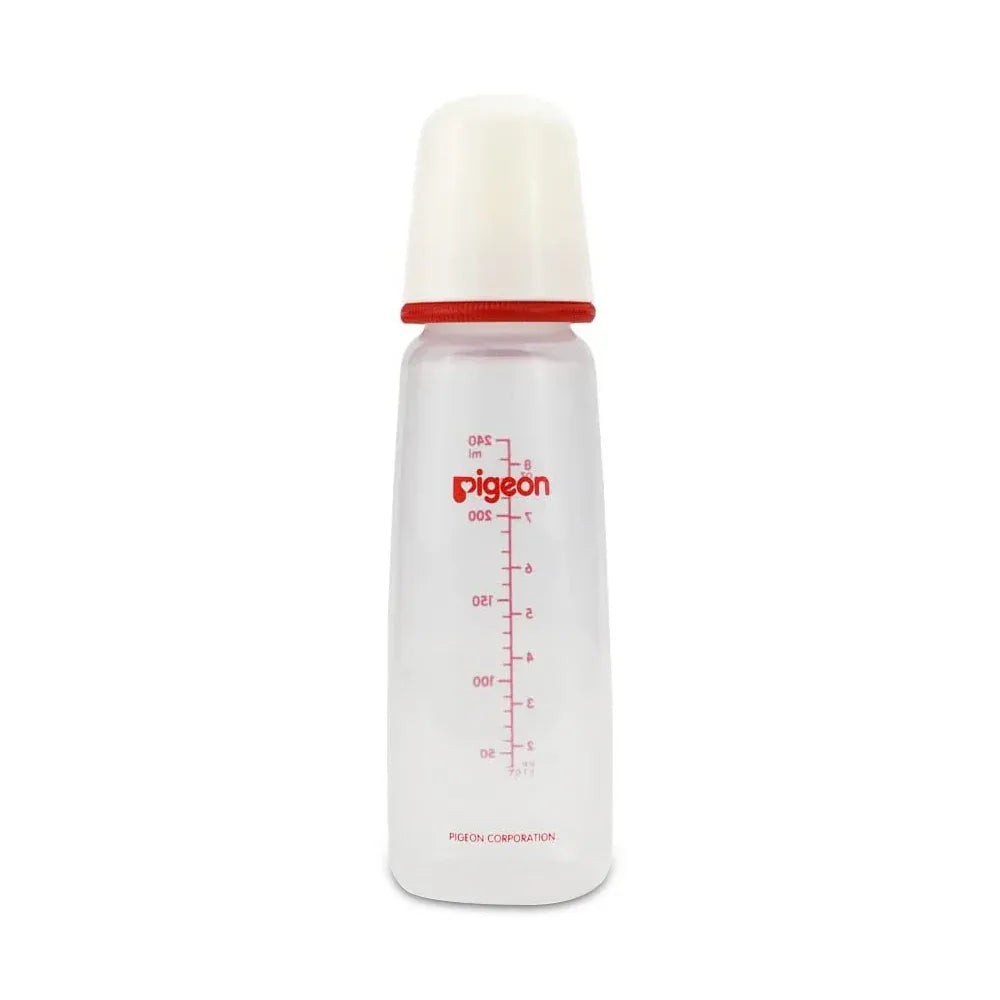 pigeon peristaltic nipple nursing bottle 240 ml plastic