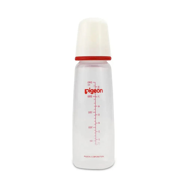 pigeon peristaltic nipple nursing bottle 240 ml plastic