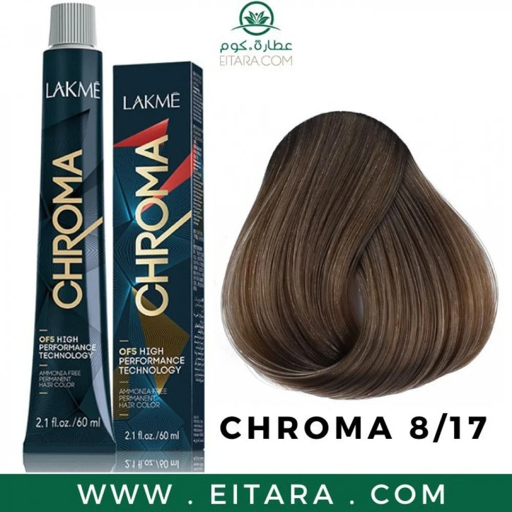 LAKME CHROMA HAIR COLOR 60 ML 8/17