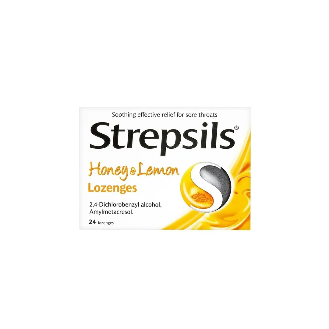 STREPSILS HONEY AND LEMON THROAT LOZENGES 24 PCS