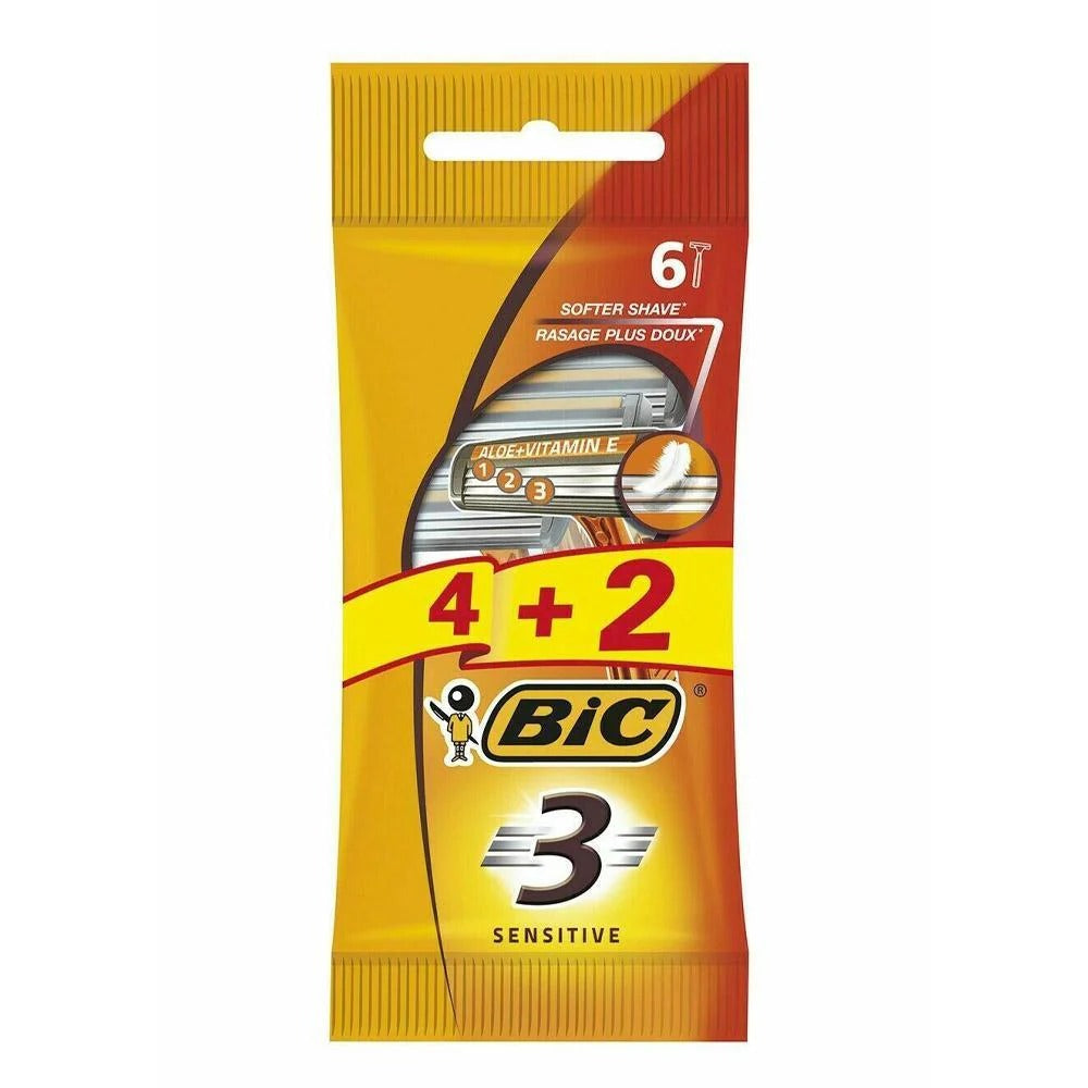 ماكينات حلاقة الجسم BIC - 4 + 2 مجانًا للبشرة الحساسة