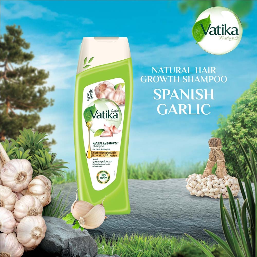Vatika spanish garlic natural hair growth shampoo 200 ml