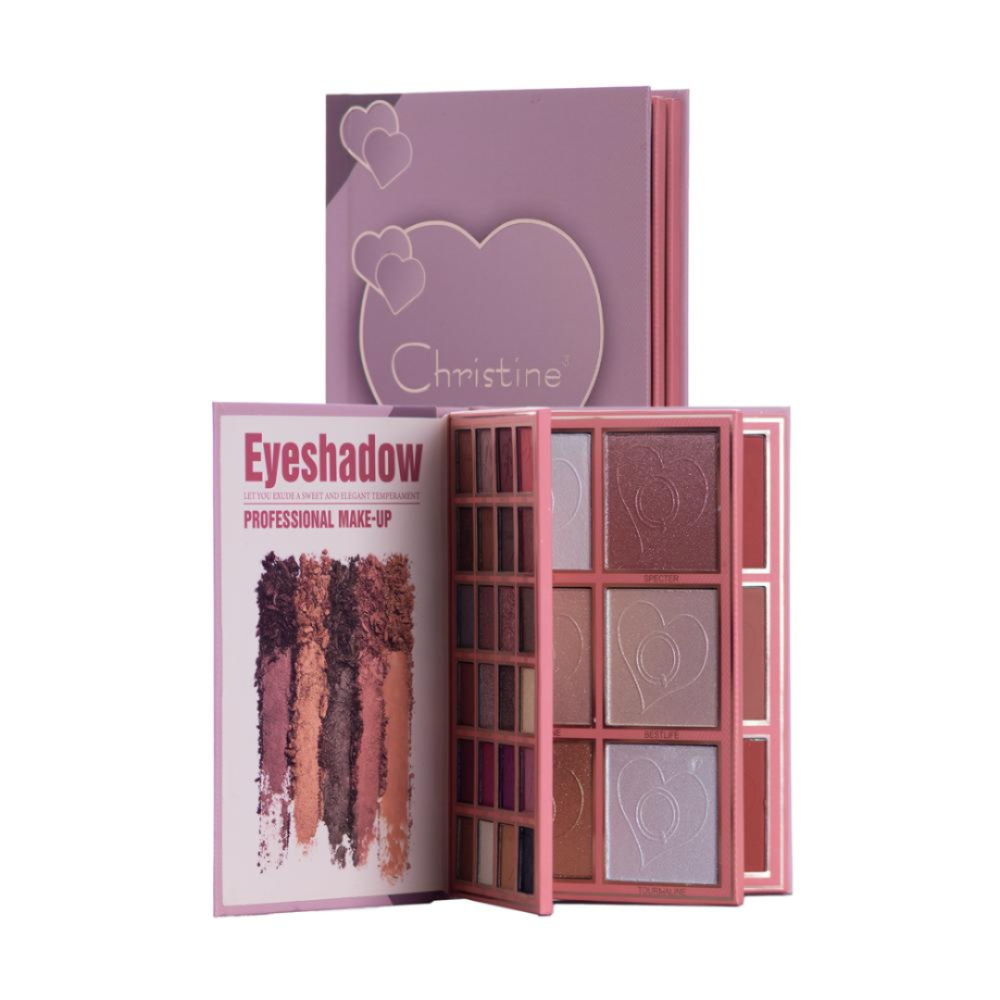 Christine 3 Yers 24 Colors + Lighting + Blush + Eyebrow Powder +Skin Cream Ch-K2308