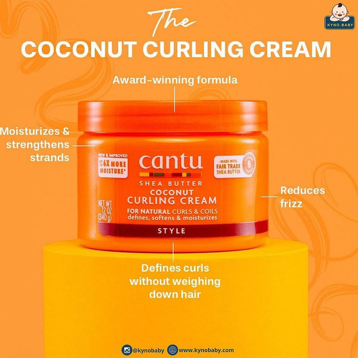 كريم تجعيد الشعر الطبيعي بزبدة الشيا من كانتو، 340 جرام