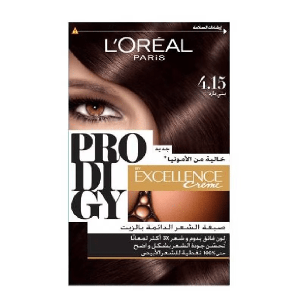 L'Oreal Paris Prodigy Permanent No Ammonia Hair Color, Number 4.15