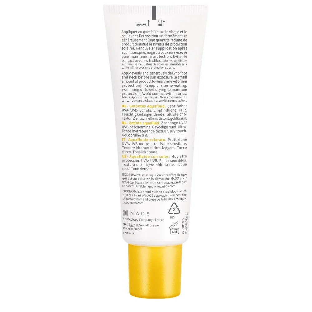 بيوديرما فوتوديرم أكوافلويد جولدن بعامل حماية من الشمس 50+ 40 مل