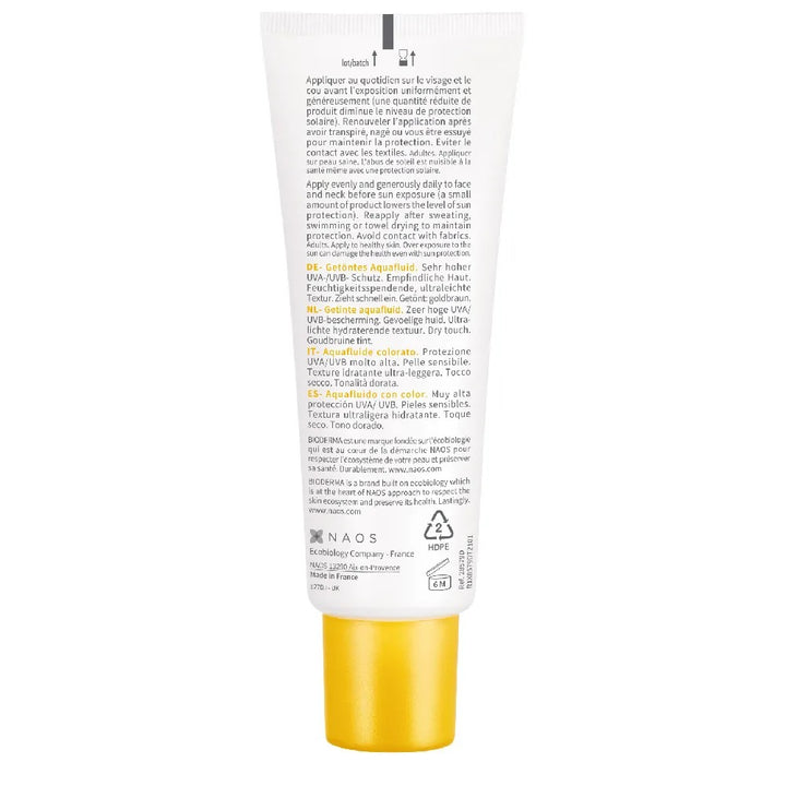 بيوديرما فوتوديرم أكوافلويد جولدن بعامل حماية من الشمس 50+ 40 مل