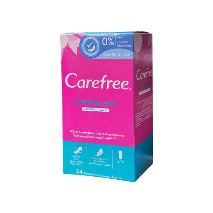 Feminine pads with cotton Carefree 34 pieces