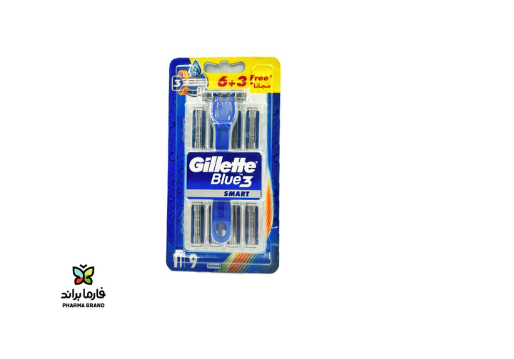 جيليت سمارت بلو 3 - 6+3 شفرات حلاقة مجانية 9 شفرات