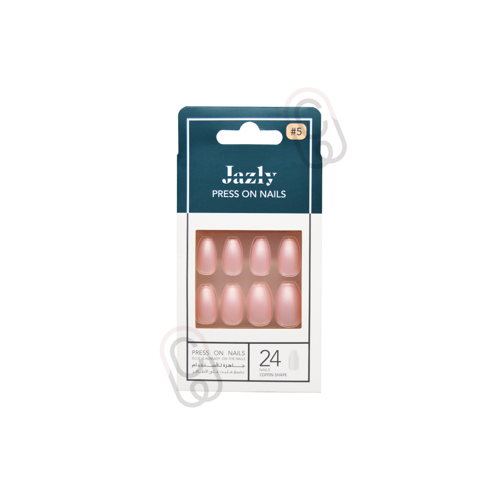 أظافر جازلي - نعش ذهبي وردي رقم 5