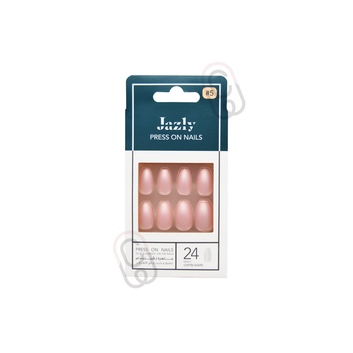 أظافر جازلي - نعش ذهبي وردي رقم 5