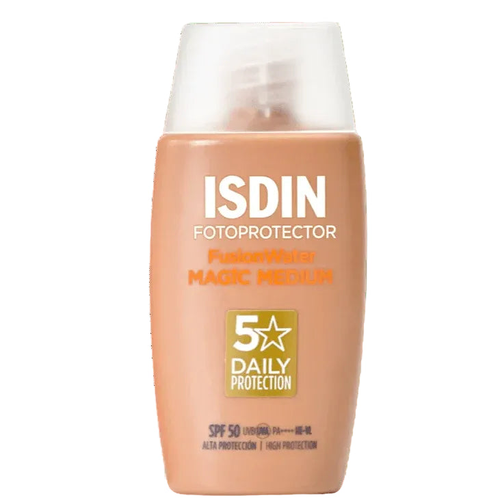 ISDIN Fusion Water Color SPF 50 tinted sunscreen 50ml for daily face protection at MALSA