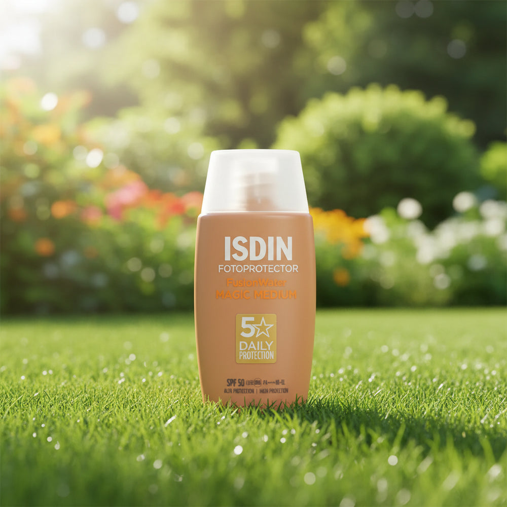 واقي شمس ملون من إيزدين فيوجن ووتر كلر بعامل حماية 50، سعة 50 مل، لحماية الوجه اليومية، متوفر لدى ملسا