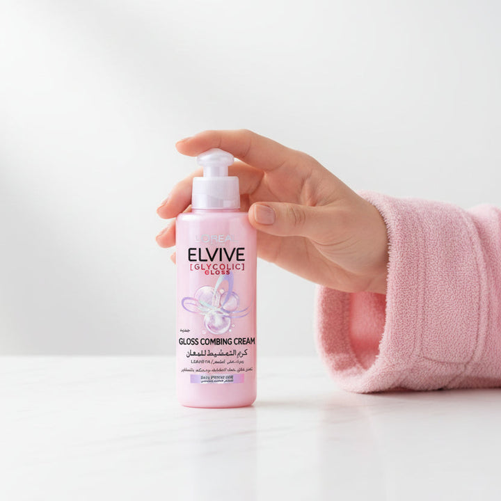 كريم لوريال باريس إلفيف جليكوليك جلوس لفك تشابك الشعر 200 مل لشعر ناعم ولامع متوفر لدى ملسا