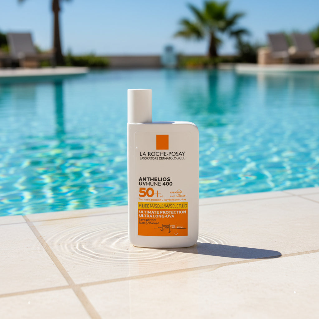 واقي الشمس السائل غير المرئي من لاروش بوزيه أنثيليوس بعامل حماية 50+، خالٍ من العطور، 50 مل، متوفر لدى ملسا
