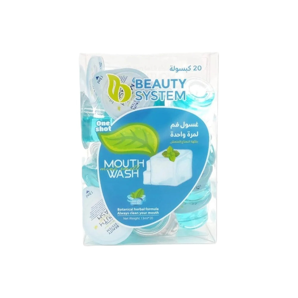 Beauty System Mouthwash Capsules, Refreshing Mint Flavor, 20 Capsules * 13Ml