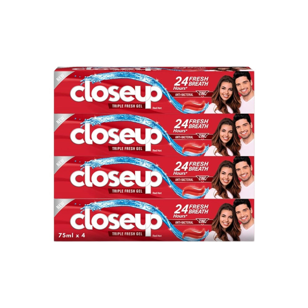 CLOSUP TRIPLE FRESH FORMULA RED HOT 4PIECES 75ML