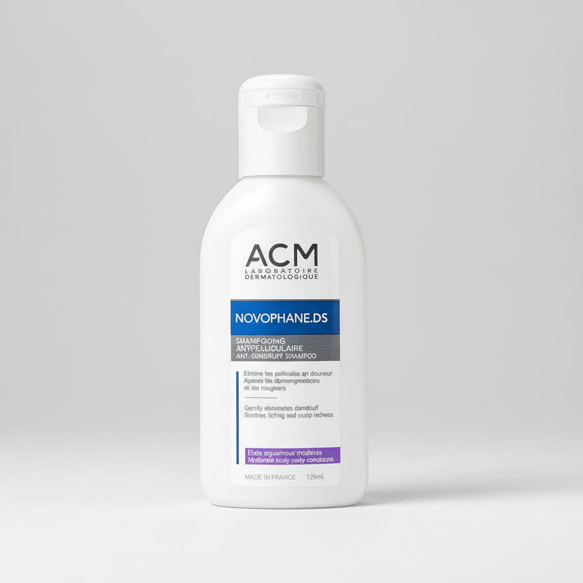 ACM Novophane DS anti dandruff shampoo 125ml for scalp balance and flake free looking hair at MALSA