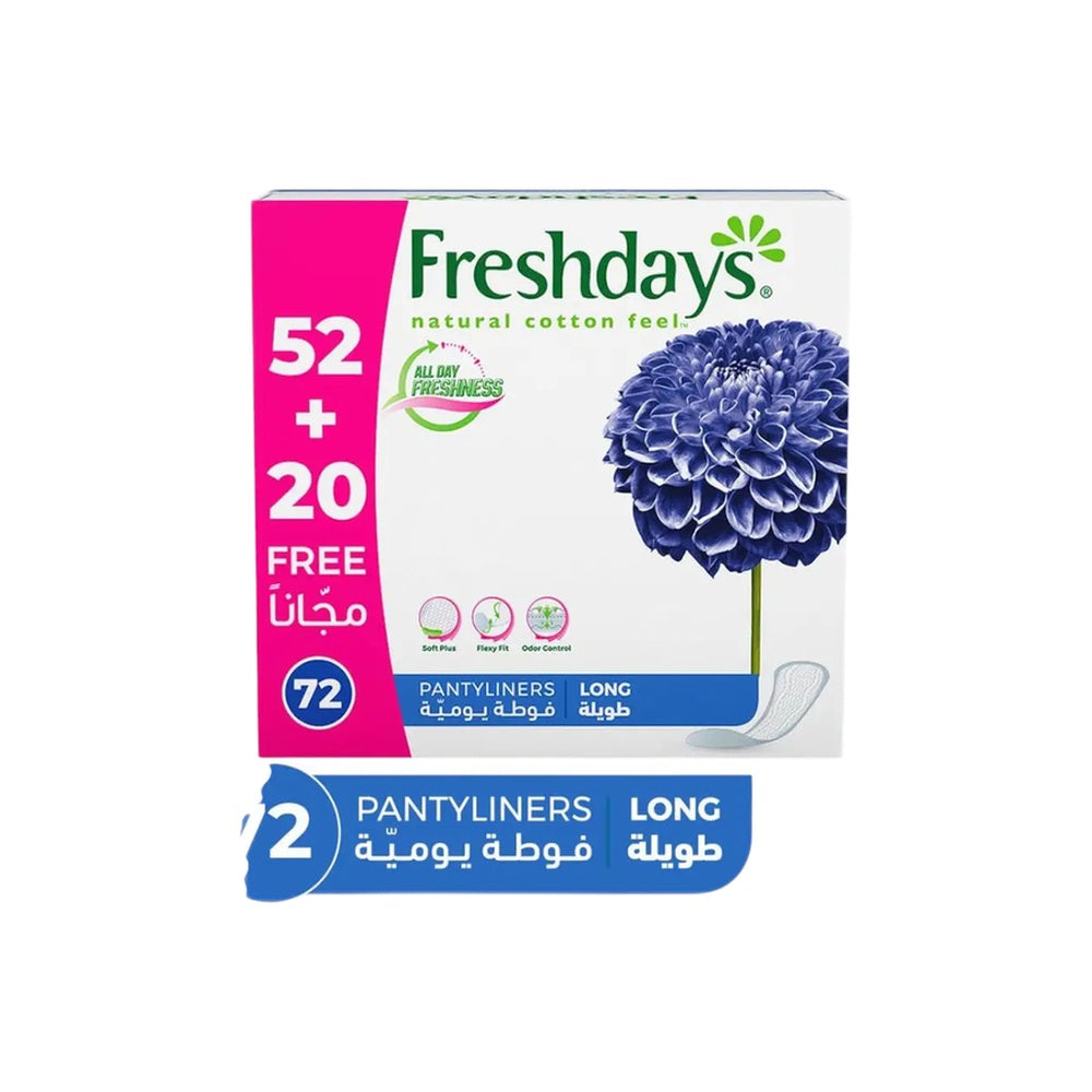 FRESHDAYS PANTYLINERS 72 MEGA PACK LONG