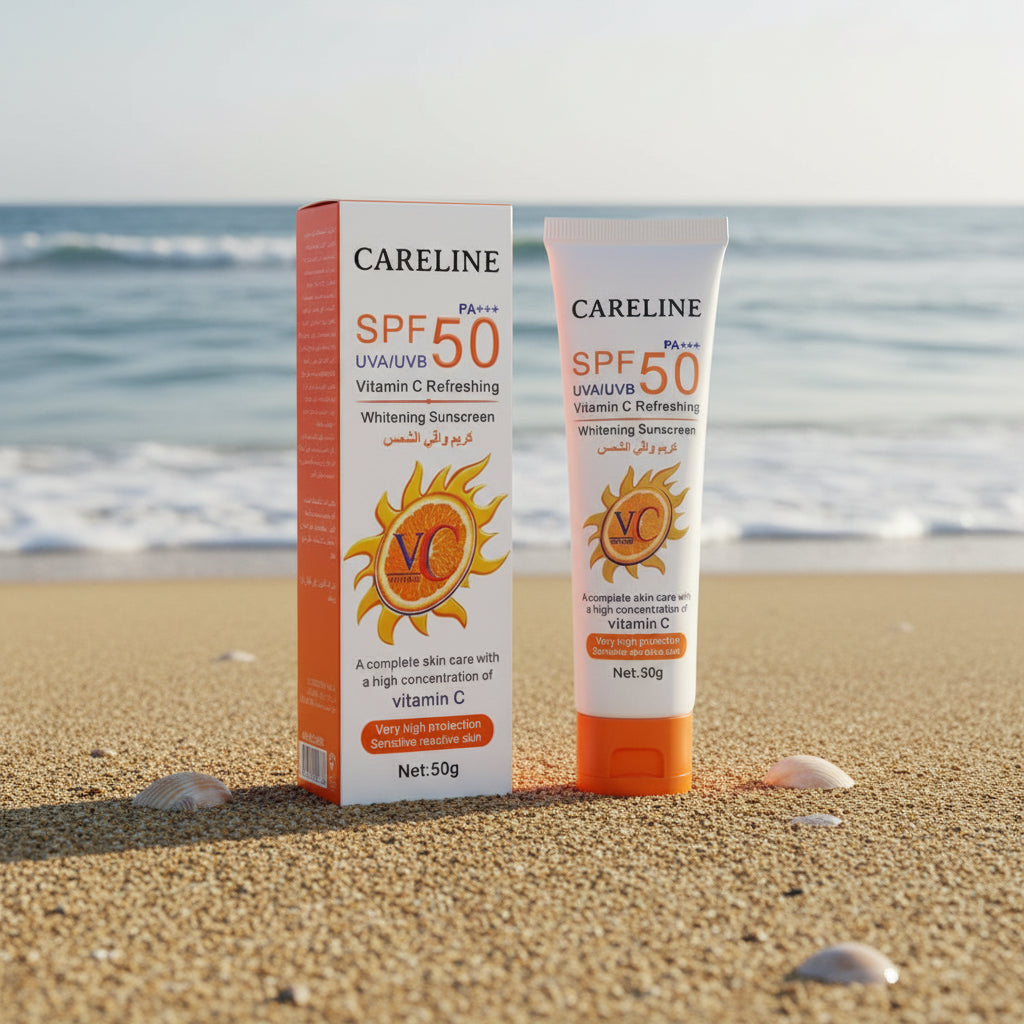 واقي الشمس كيرلاين بفيتامين سي بعامل حماية ٥٠ من ملسا، لحماية الوجه اليومية من أشعة الشمس.
واقي الشمس كيرلاين بعامل حماية ٥٠ مناسب لمناخ المملكة العربية السعودية ودول مجلس التعاون الخليجي.