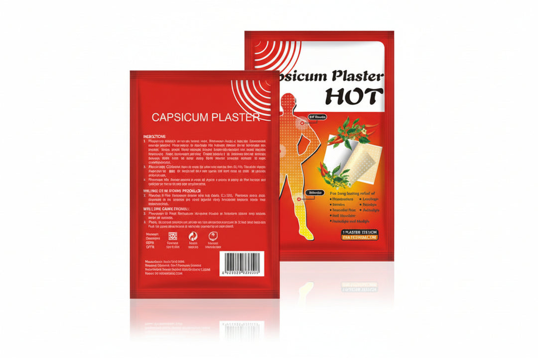 Capsicum hot patches 18x12cm for muscle pain relief and warming therapy at MALSA