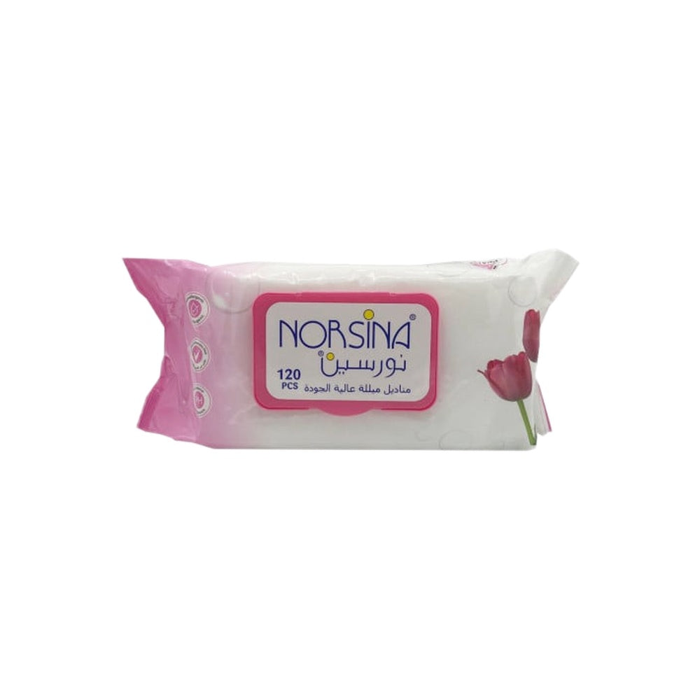 Norsina Wet Wipes 120 Wipes Tulip Flower