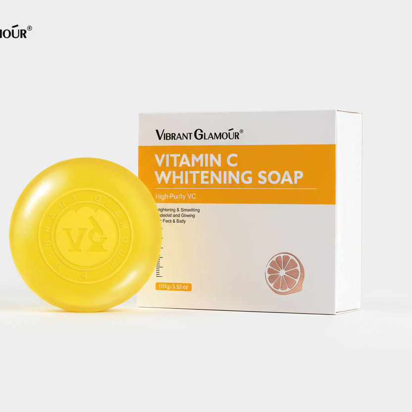 صابون فيبرانت جلامور لتفتيح البشرة بفيتامين سي – 100 غرام 