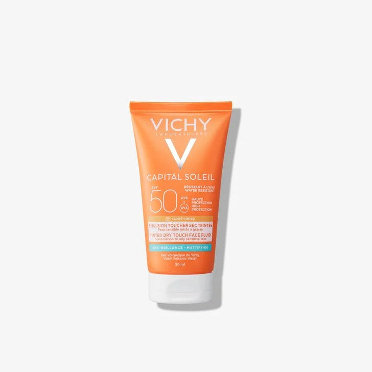 فيشي كابيتال سوليل دراي تاتش للوجه بعامل حماية من الشمس 50، 50 مل