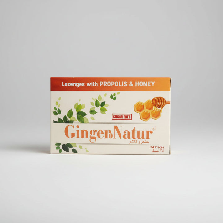 GINGERO NATURE WITH PROPOLIS & HONEY THROAT LOZENGES 24 PCS